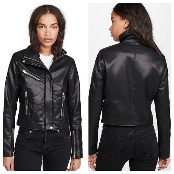 Blank NYC Jackets & Blazers - Blank NYC Women's Sleek Black faux Leather Jacket large